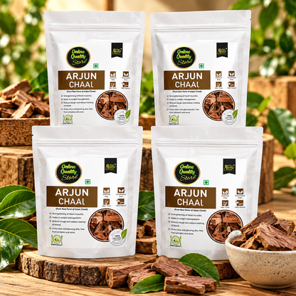 Online Quality Store Arjun Ki Chaal-400g|Terminalia Arjuna bark/Chaal Used to Maintain Blood Pressure