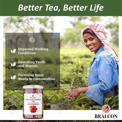 BRALCON Organic Hibiscus Flower Tea- 100g