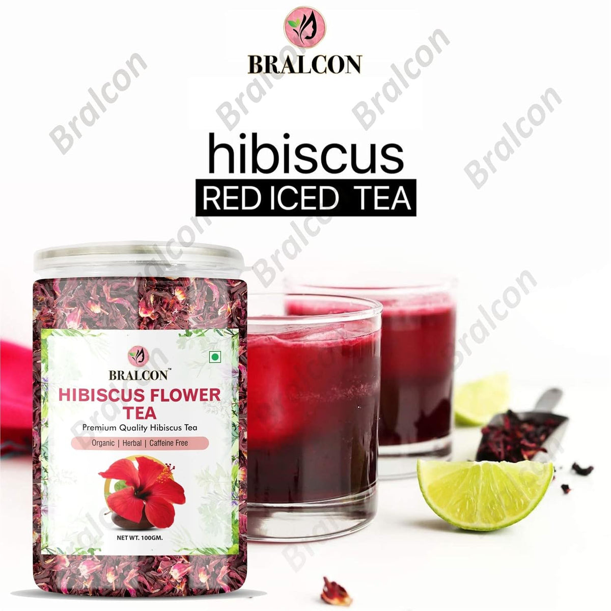 BRALCON Organic Hibiscus Flower Tea- 100g