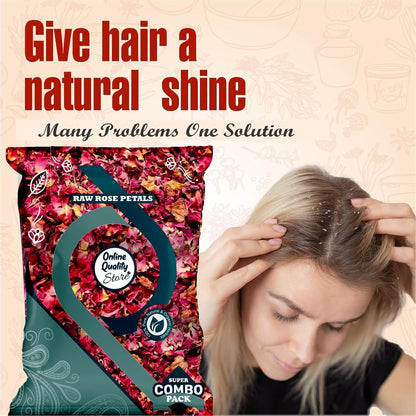 Online Quality Store Gulab Patti|Rosa Gallica|Dry Rose Petal|Dried Rose Petals|Rose Petals Sun Dried for Beautiful Hair & Skin-100g