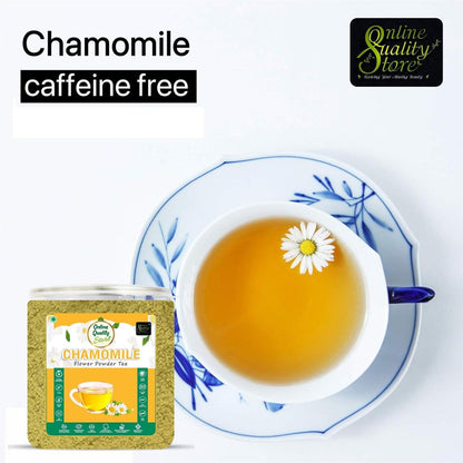Online Quality Store Chamomile Flower Powder Tea - 100g | Chamomile Tea Powder Caffeine Free Herbal Tea