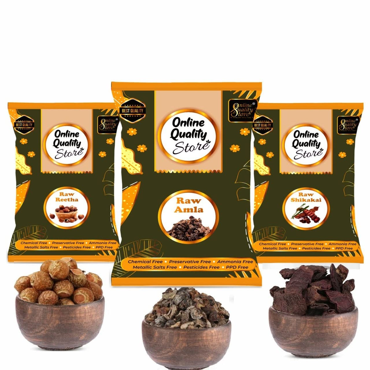 Online Quality Store reetha amla shikakai combo raw form |raw reetha for hair |Aritha|Reetha|Ritha|Soapnuts (Sapindus Mukorossi) |Indian Gooseberry |dried Shikakai, Acacia Concinna |reetha amla shikakai raw shampoo |hair pack ,600g