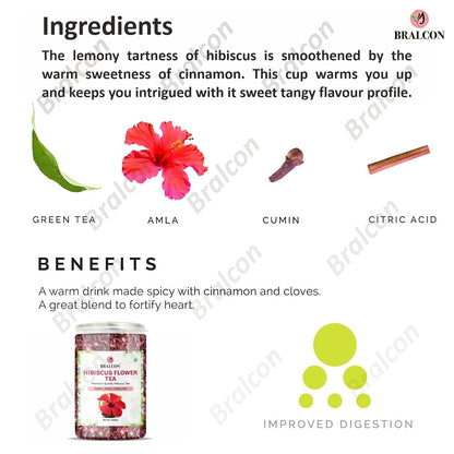 BRALCON Organic Hibiscus Flower Tea- 100g