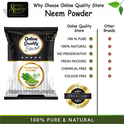Online Quality Store neem powder for face pack |neem powder |neem powder for face pack organic |pure neem powder |pure organic neem powder for face,body,skin,hair,plants |azadirachta indica,100g