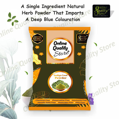 Online Quality Store Indigo powder for hair and Beard Dye - Black - Pure and Natural Lab tested (400 gram)