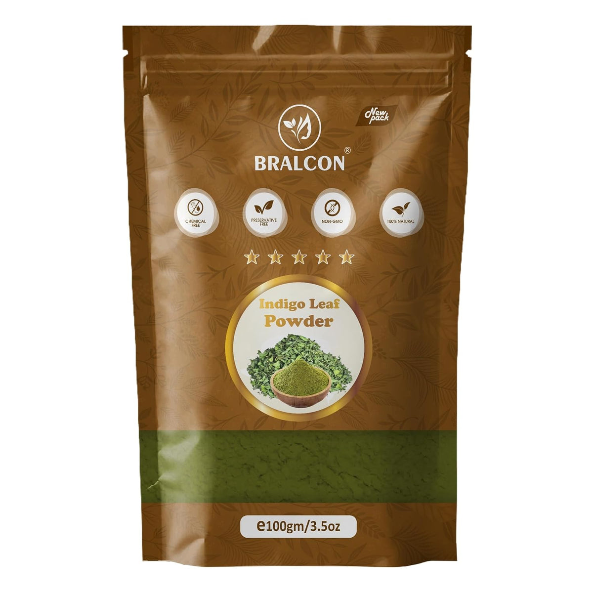 Bralcon Henna, Indigo and Amla Powder Combo (100g Each)