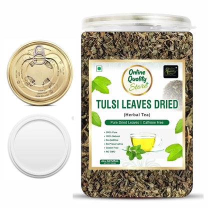 Online Quality Store Tulsi Tea -100g | Tulsi Dried Leaves Herbal Green Tea| Tulsi Tea | Helps with Stress and Anxiety