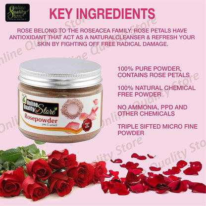 Online Quality Store Rose Petal Powder |Rosoideae |Rosa Centifolia, Gulab for Face Pack, rose petal powder for skin & for Skin Care, Face Pack |face care product |Hair Care,125g