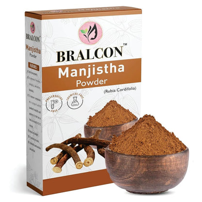 BRALCON Orange, Mulethi, Manjistha Powder Combo -300g(100g x 3 Pack) for Face Masks, Glowing skin, Hair