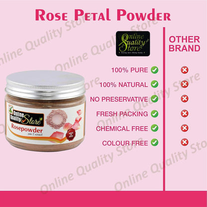 Online Quality Store Rose Petal Powder |Rosoideae |Rosa Centifolia, Gulab for Face Pack, rose petal powder for skin & for Skin Care, Face Pack |face care product |Hair Care,125g