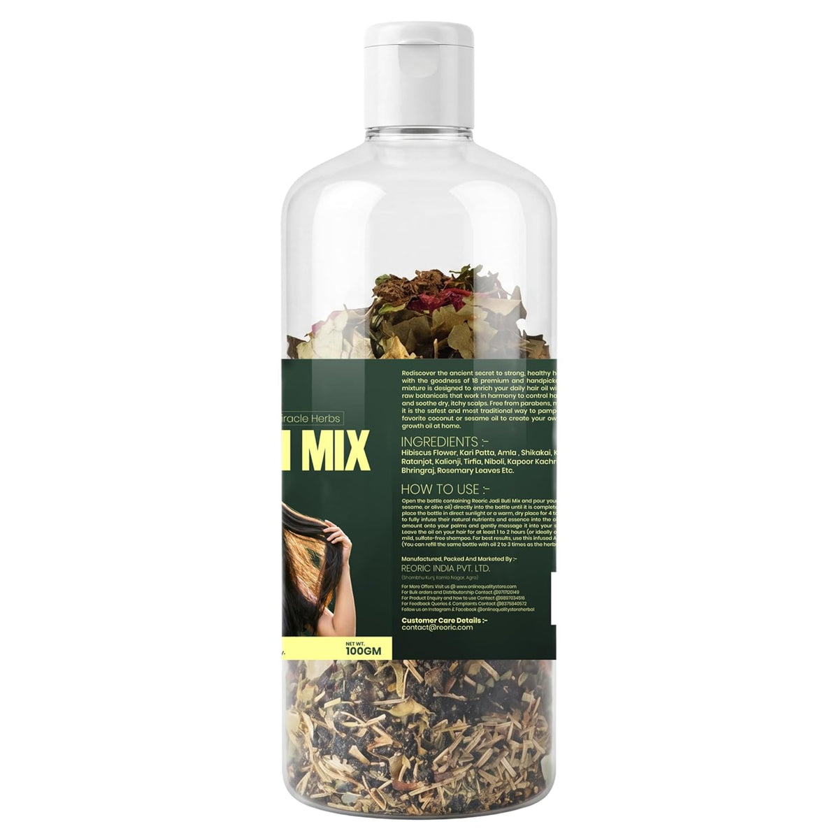 REORIC Jadibooti Mix for Hair - Ayurvedic Herbal Hair Care -100g