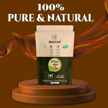 BRALCON Raw Organic Seeds Combo (Flax Seeds -100g, Chia Seeds -100g)
