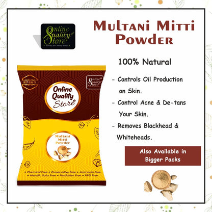 Online Quality Store Face Pack, Combo Pack of Multani Mitti 300g, Chandan Powder 100g, Orange Peel Powder 100g, Neem Powder100g and Rose Powder 100g, Kasturi Turmeric 100 g, Pomegranate Powder 100 g