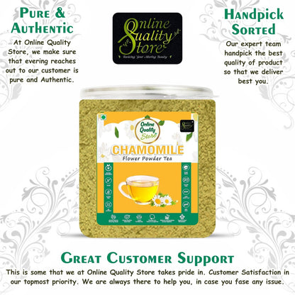 Online Quality Store Chamomile Flower Powder Tea - 100g | Chamomile Tea Powder Caffeine Free Herbal Tea