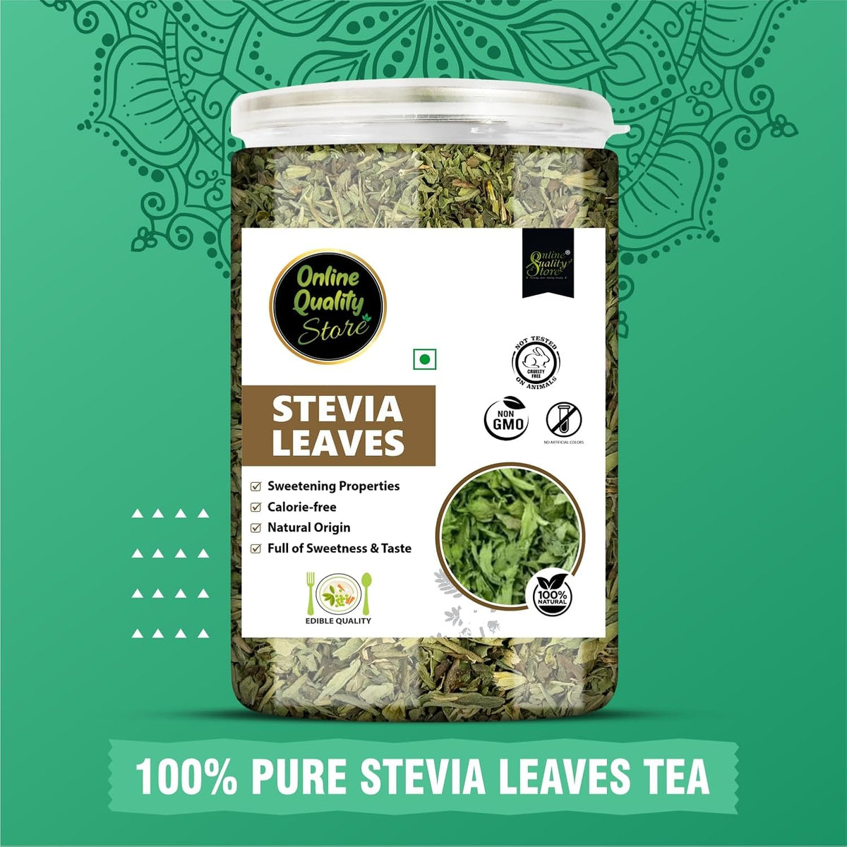 Online Quality Store Stevia Leaves- 100g | Zero Calorie Stevia leaves | Whole Leaf