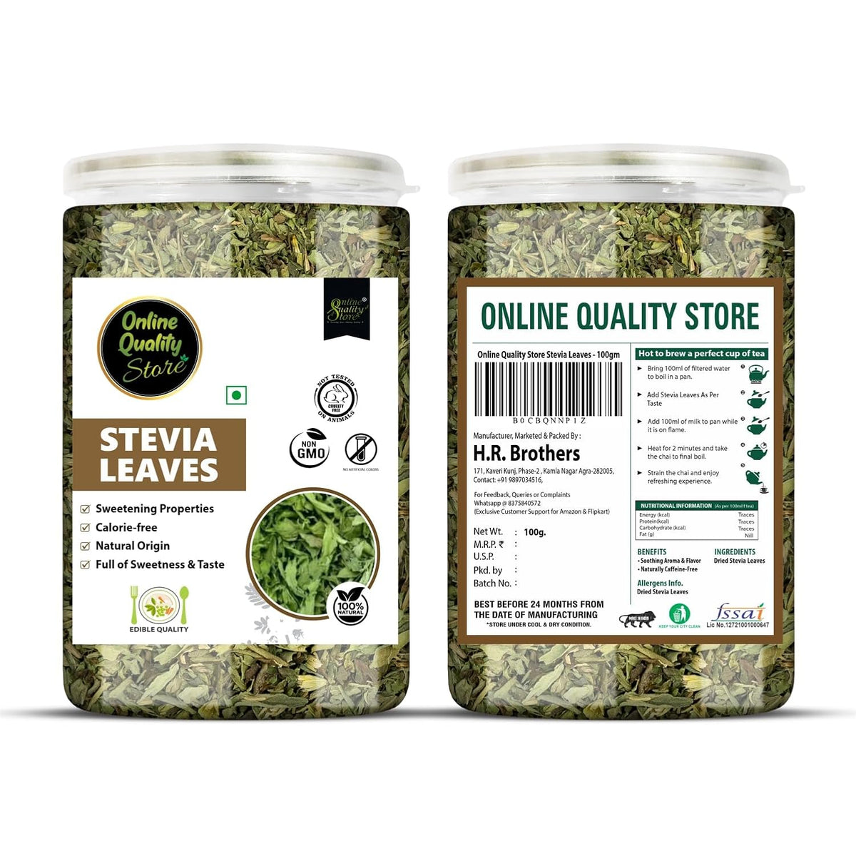 Online Quality Store Stevia Leaves- 100g | Zero Calorie Stevia leaves | Whole Leaf