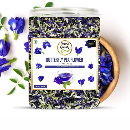 Online Quality Store Organic Butterfly Pea Flower Tea-100g | 100 % Natural Herbal Tea | Blue Pea Tea