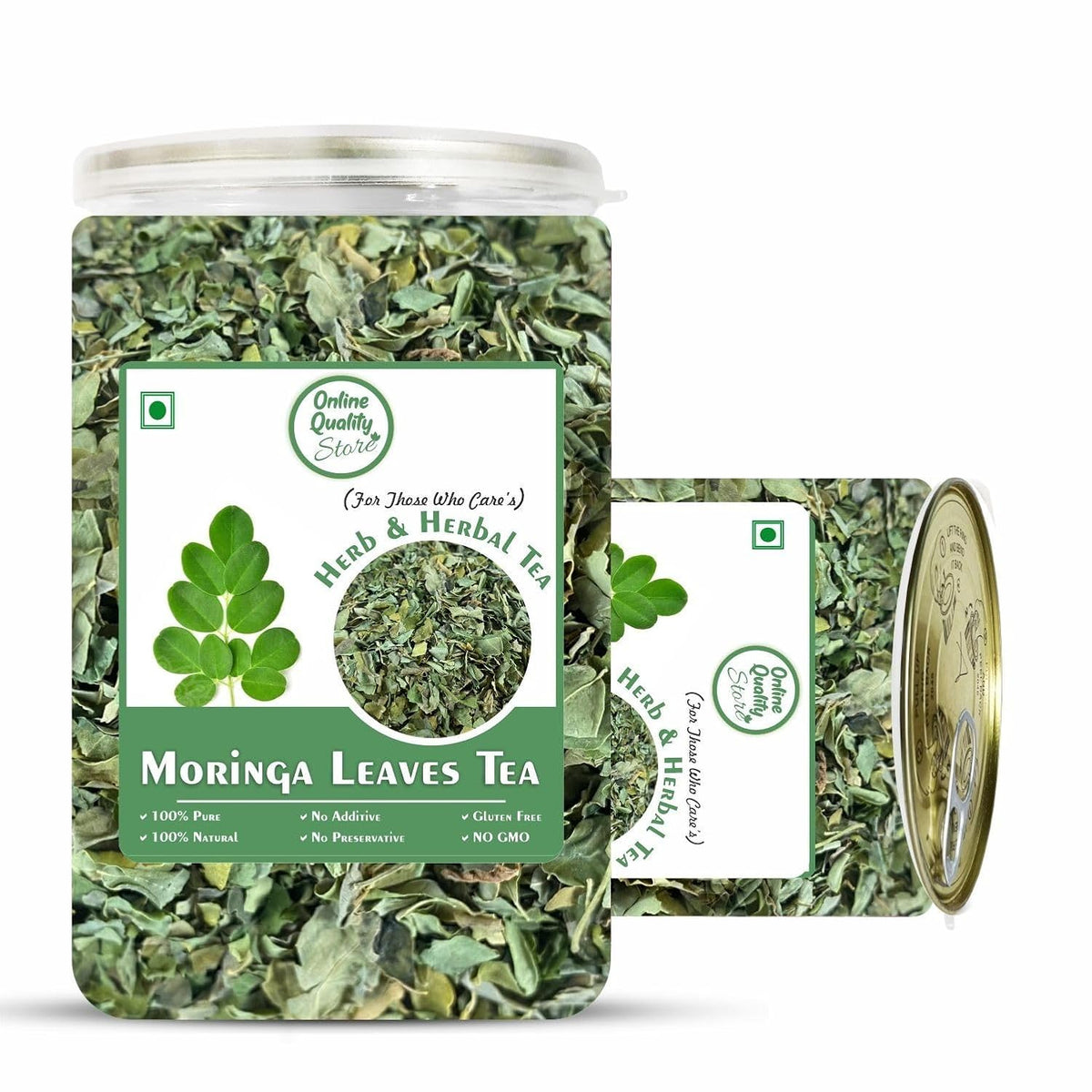 Online Quality Store Moringa Loose Leaves Tea - 100 Gm | Moringa Leaves Herbal Tea | Moringa Green Tea | Green Tea | Natural Tea