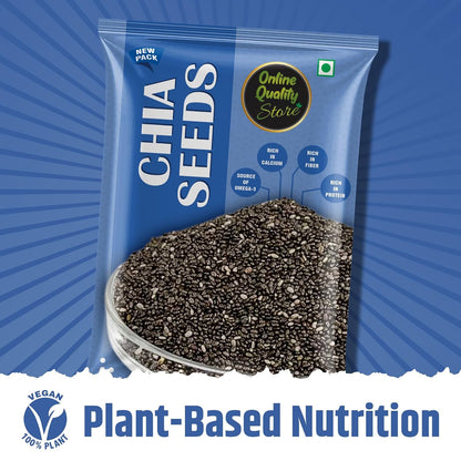 Online Quality Store Organic Chia Seeds -100gm | Omega 3 and rich in Fiber, Calcium & Protien