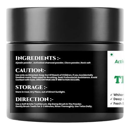 Bralcon Activated Charcoal Teeth Powder -50g