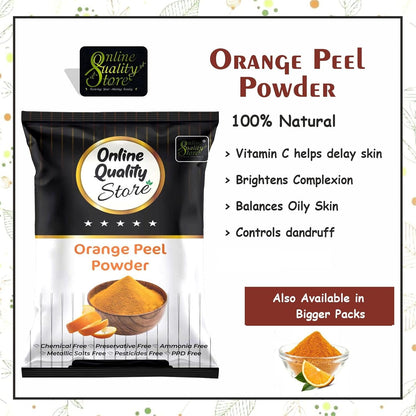 Online Quality Store Organic Neem Leaves Powder (100g) + Rose Petals Powder (100g) + Orange Peel Powder (100g), 300g