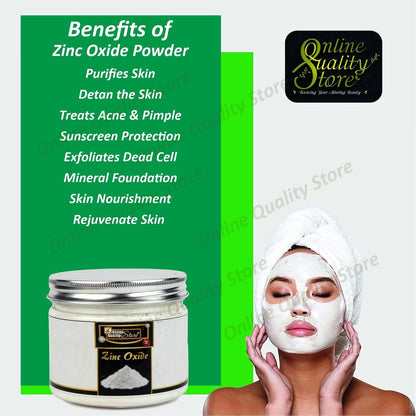 Online Quality Store Zinc Oxide Powder for face Pack, Skin Care , 150g |zinc oxide powder for skin |zinc oxide |zinc oxide powder for face|zno powder |zno nano particles |zinc oxide sunscreen |zinc oxide powder for painting