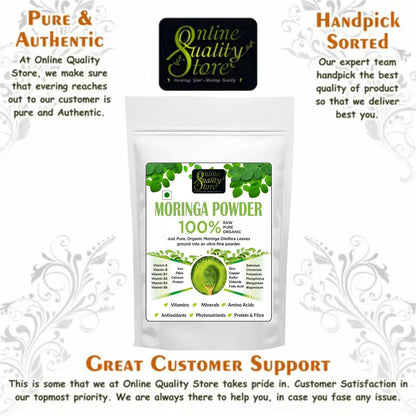 Online Quality Store Organic Moringa Leaf Powder - 100g for food,helps in Immunity Booster, Stress Relief, Improves Metabolism