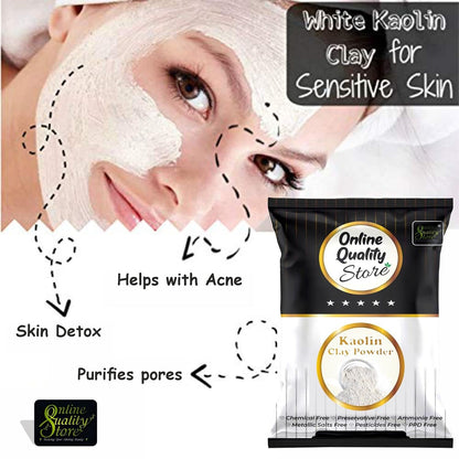 Online Quality Store natural Kaolin Clay Powder |China clay - For Acne, Blackheads |Face Masks |kaolin clay powder for face organic |Kaolin Powder for Skin |china clay powder |face care products,100g