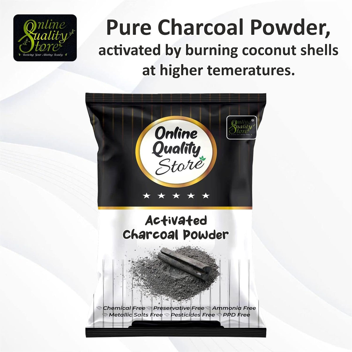 Online Quality Store Herbal Powder Combo for Hair and Face (Activated Charcoal)