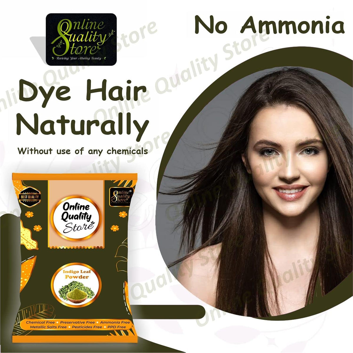 Online Quality Store Indigo powder for hair and Beard Dye - Black - Pure and Natural Lab tested (400 gram)