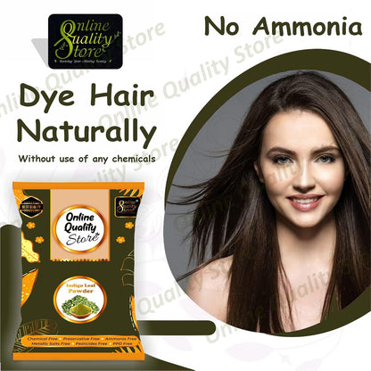 Online Quality Store Indigo powder for hair and Beard Dye - Black - Pure and Natural Lab tested (400 gram)