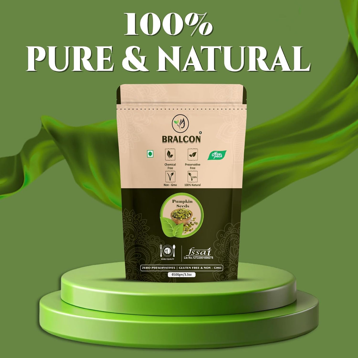 BRALCON Organic Pumpkin Seeds - 100g