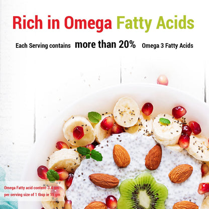 Online Quality Store Organic Chia Seeds -400gm(4x100gm) |Omega 3 and rich in Fiber, Calcium & Protien
