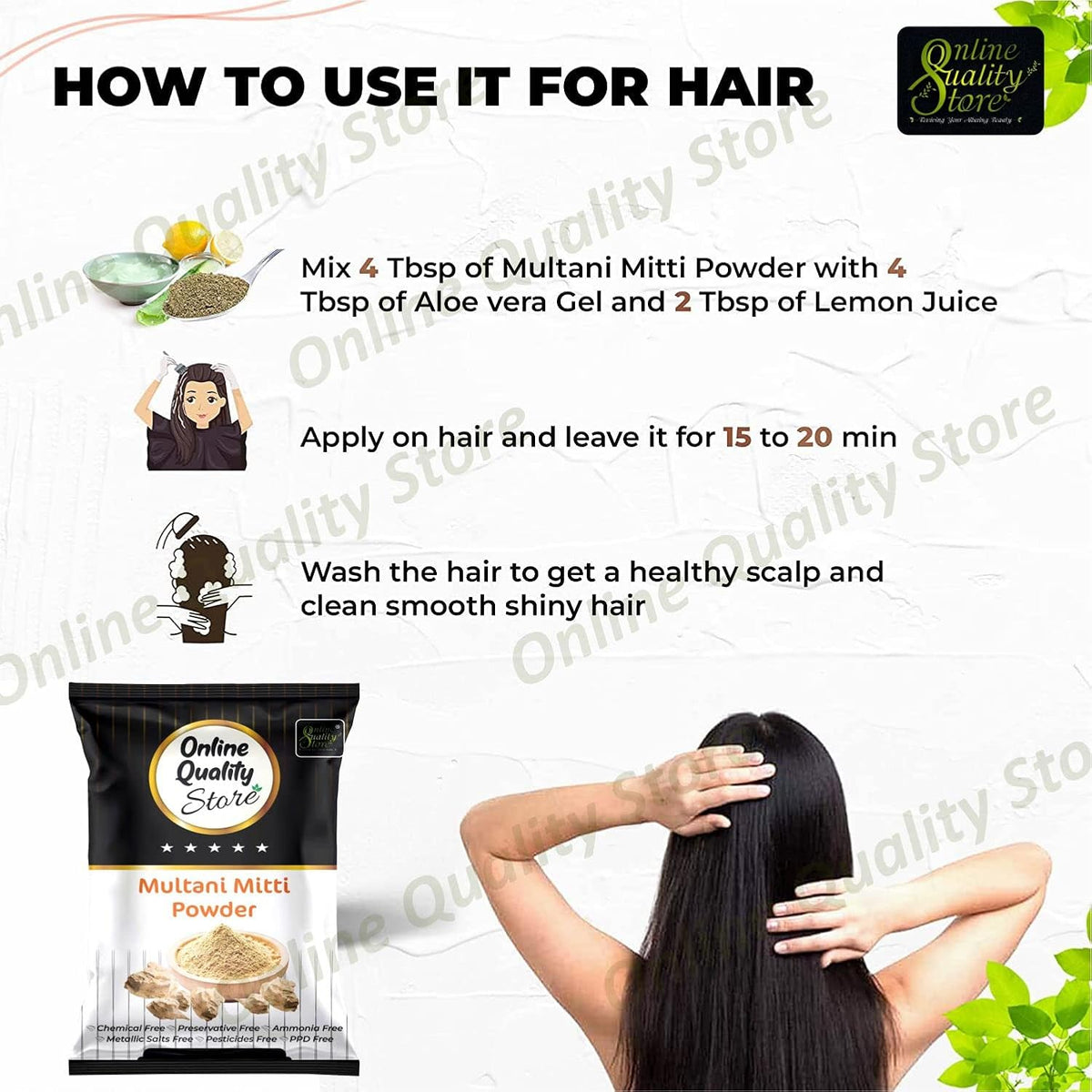 Online Quality Store Chandan Powder Original (100g) + Orange Peel Powder For Skin Whitening (100g) + Multani Mitti Powder (100g) Herbal Face Packs, 300g