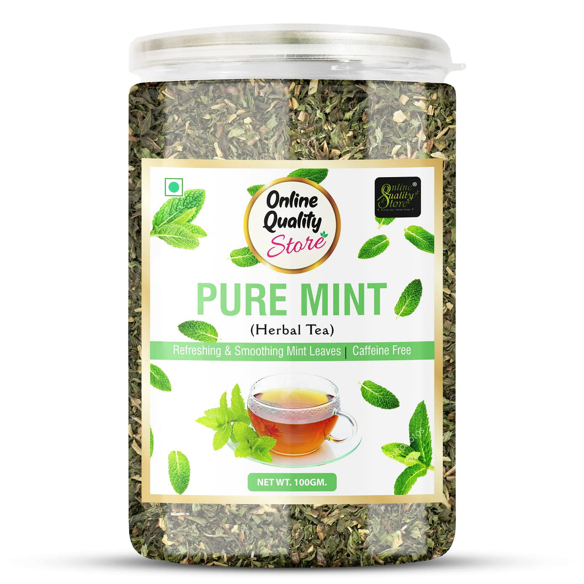 Online Quality Store Organic Mint Herbal Tea-100g |Mint Tea| Spearmint Herbal Tea for Relieves stress