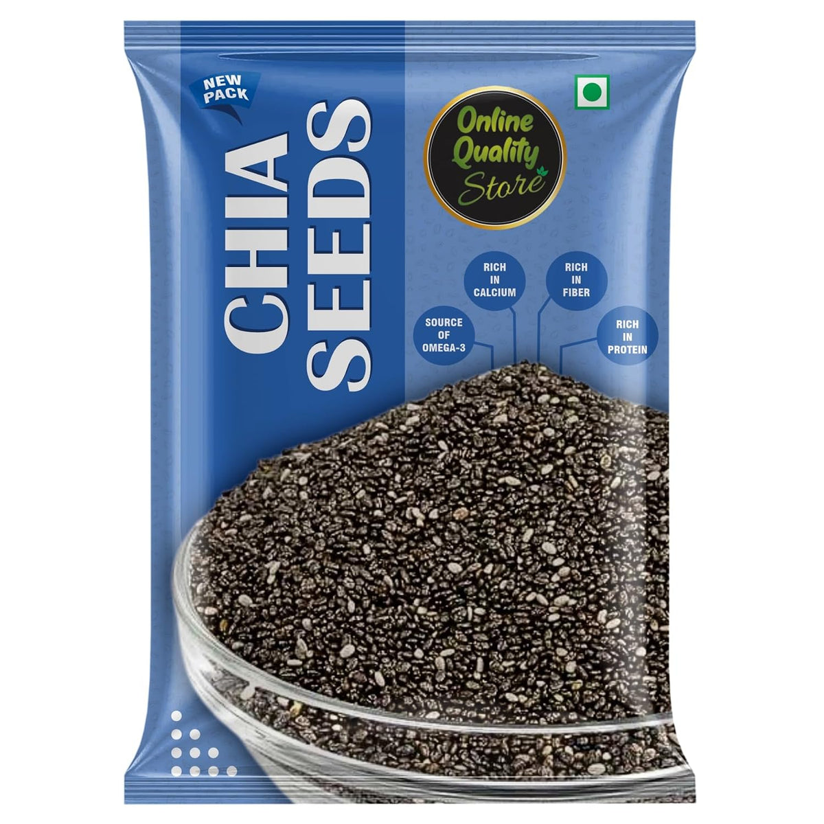 Online Quality Store Organic Combo of Chia, Watermelon, Pumpkin,Sunflower,Flax Seeds-500gm(100gm x 5)