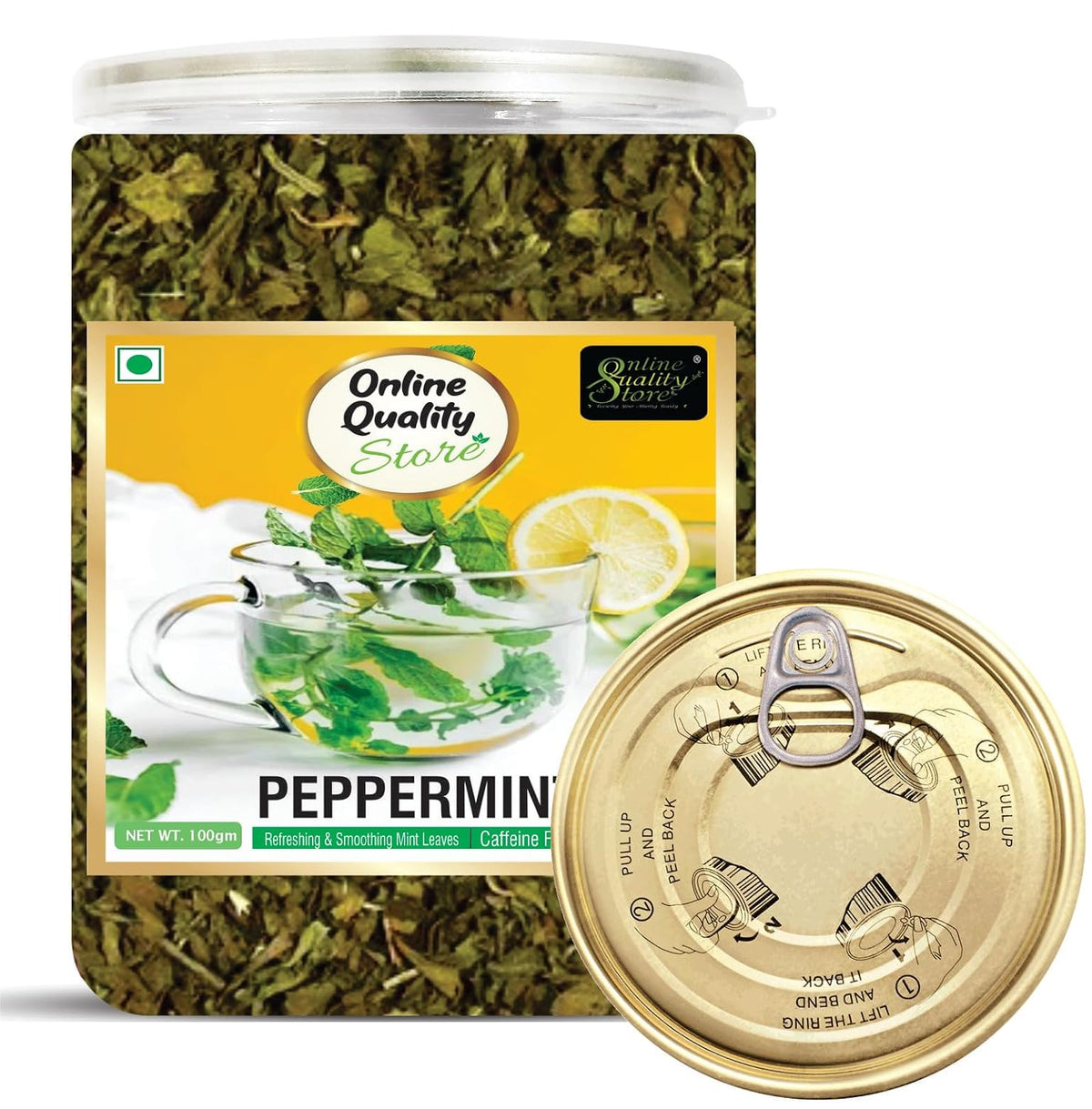 Online Quality Store Peppermint Tea, 100gm Loose Leaf Tea | Peppermint Tea Leaves Herbal Green Tea for Boost Immunity