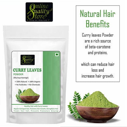 Online Quality Store Curry Leaves Powder -100g | Curry Patta Powder for hair growth, Eating
