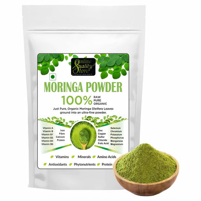 Online Quality Store Organic Moringa Leaf Powder - 100g for food,helps in Immunity Booster, Stress Relief, Improves Metabolism