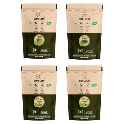 BRALCON Raw Organic Seeds Combo Pack - 400g