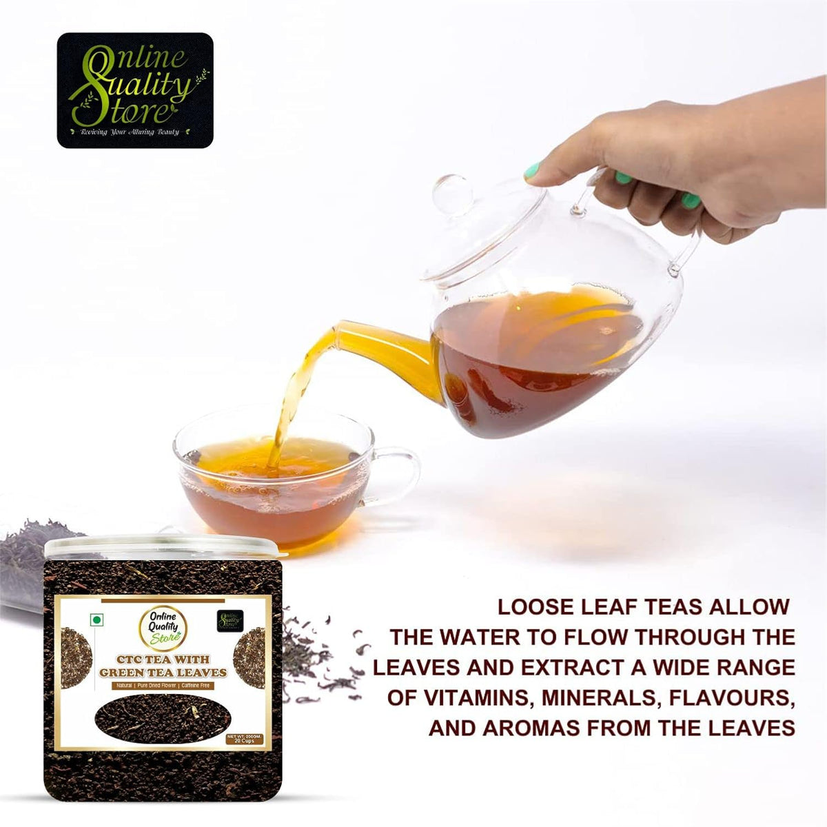 Online Quality Store CTC Tea With Green Tea Leaves - 200g | Chai Patti | Chai | Tea | Tea Leaf | Premium Tea | Assam CTC Tea | Milk Tea