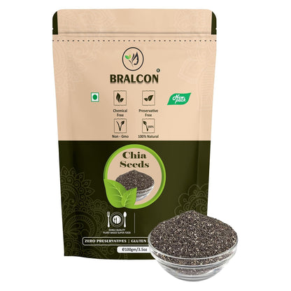 BRALCON Seeds Combo of Chia, Watermelon, Pumpkin, Sunflower, Flax Seeds - 500g (5 x 100g Each Pack)