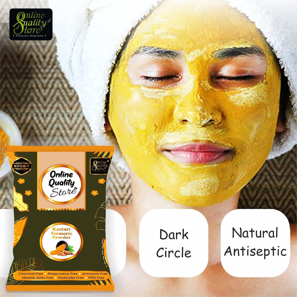 Online Quality Store Kasturi Turmeric Powder for Face Pack (400 Gm)