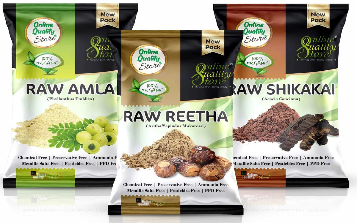 Online Quality Store reetha amla shikakai combo raw form |raw reetha for hair |Aritha|Reetha|Ritha|Soapnuts (Sapindus Mukorossi) |Indian Gooseberry |dried Shikakai, Acacia Concinna |reetha amla shikakai raw shampoo |hair pack ,300g