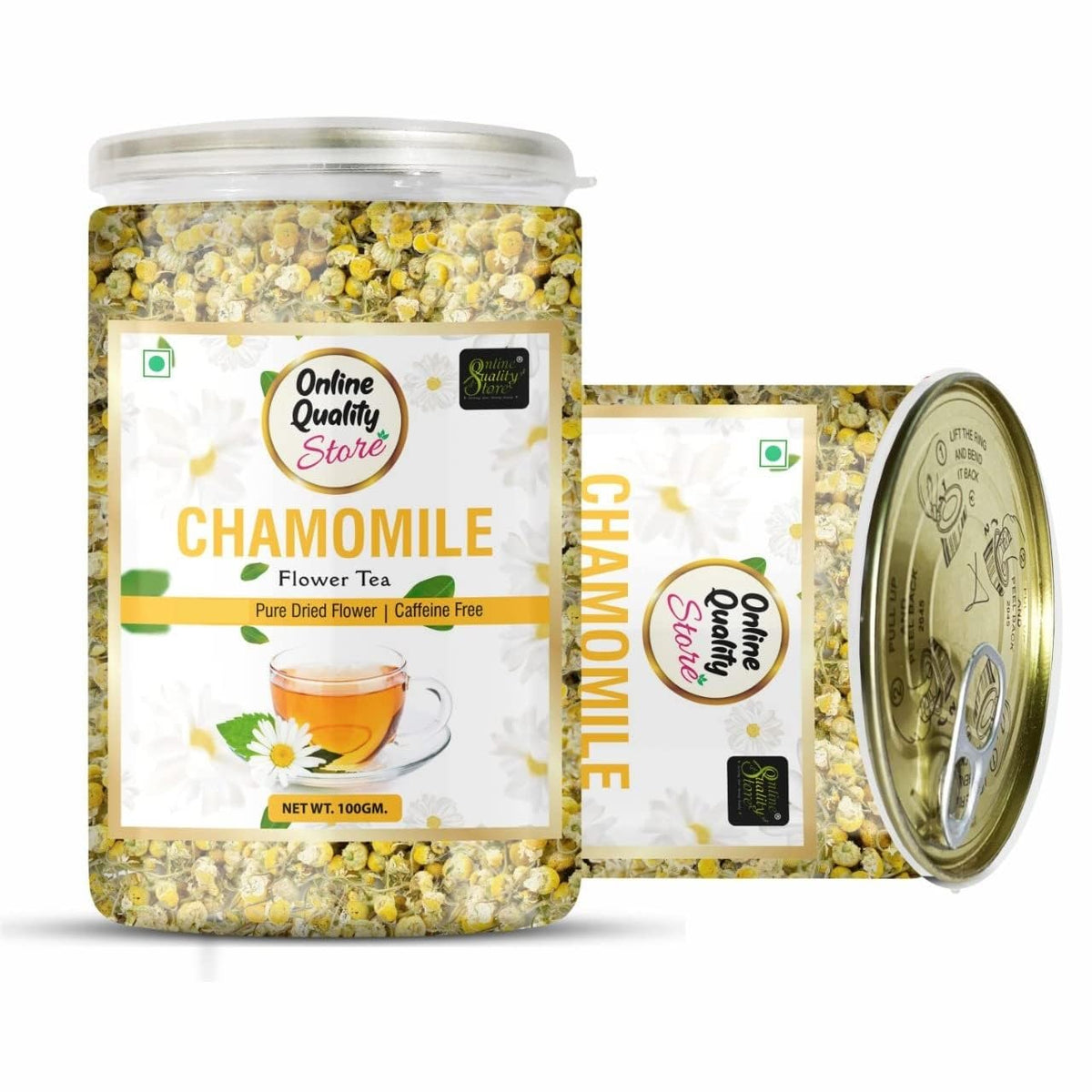Online Quality Store Organic Chamomile Flower Tea - 100g | Caffeine Free Herbal Tea| Chamomile Tea
