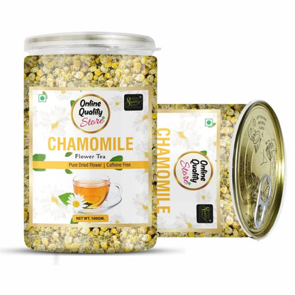 Online Quality Store Organic Chamomile Flower Tea - 100g | Caffeine Free Herbal Tea| Chamomile Tea