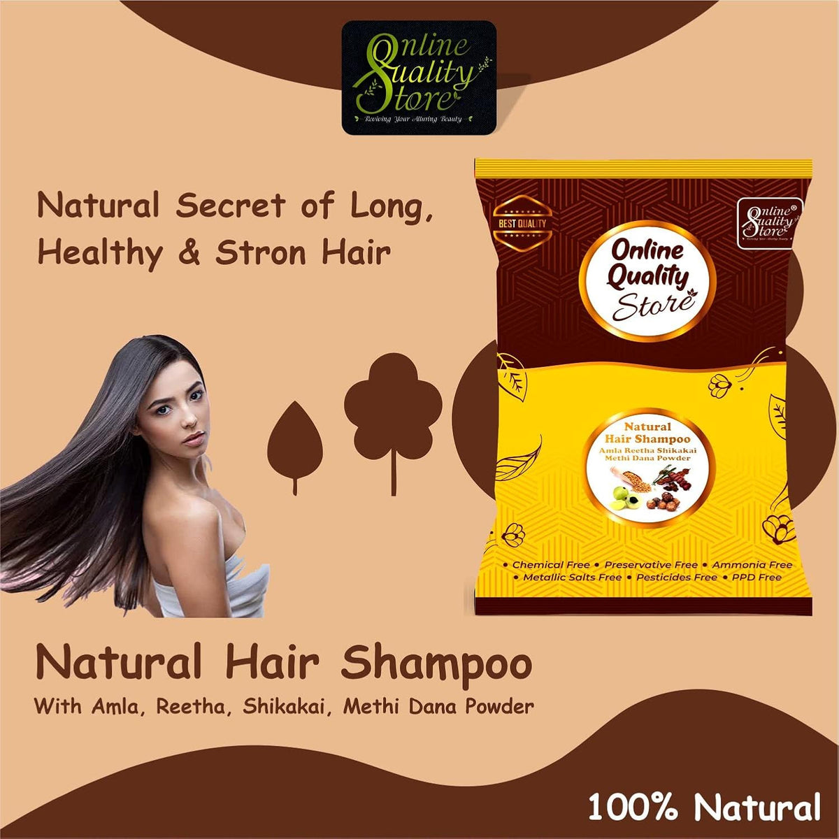 Online Quality Store dry shampoo | Amla Reetha Shikakai Powder Natural Hair Shampoo for Hair (200g Pack,dry)
