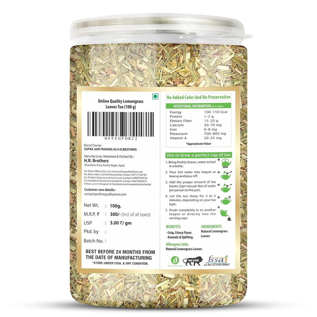 Online Quality Store Hibiscus Flower Tea, Butterfly Pea Tea, Chamomile Tea, Lemongrass Tea-100g Each