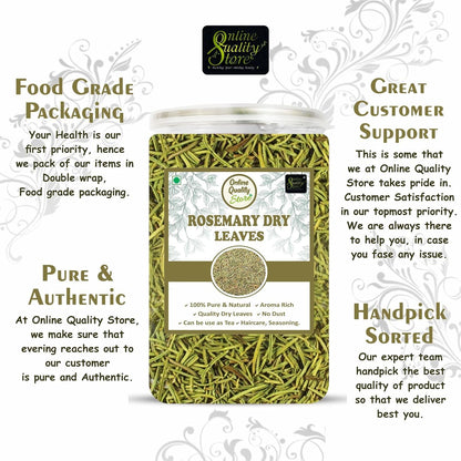 Online Quality Store Rosemary Dry Leaves - 100g | For Hair Growth & Rosemary Tea Leaves | Rosemary Herbal Tea