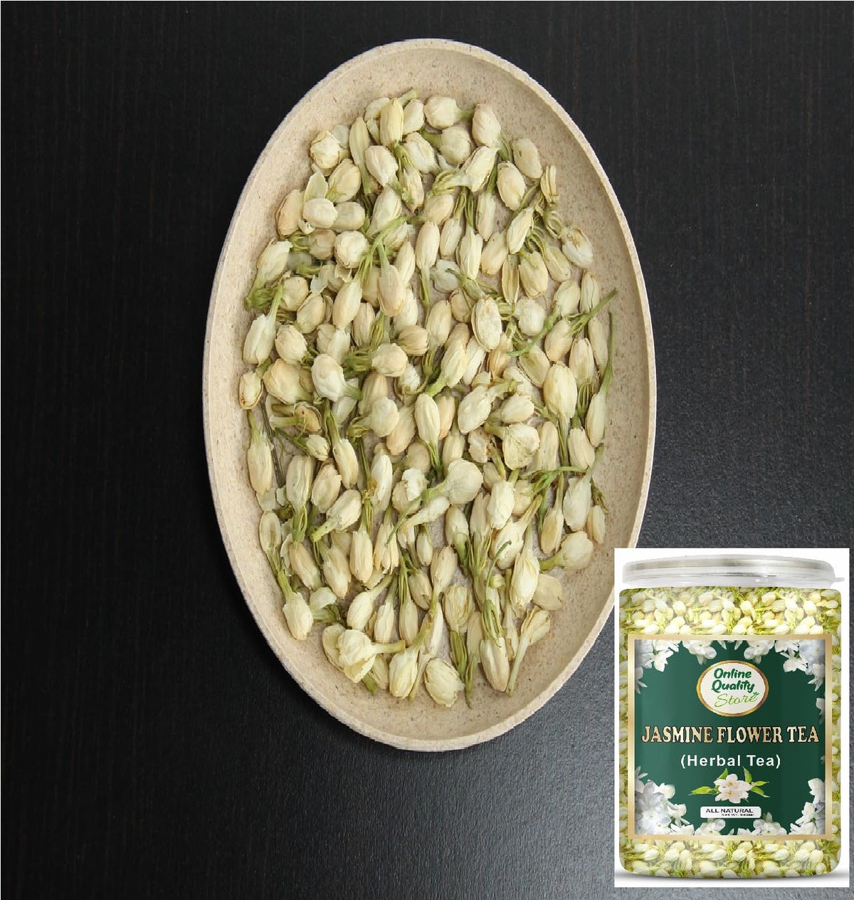 Online Quality Store Jasmine Flower Green Tea - 100g | Boost Immunity | Stress ReliefOnline Quality Store Jasmine Flower Green Tea - 100g | Boost Immunity | Stress Relief